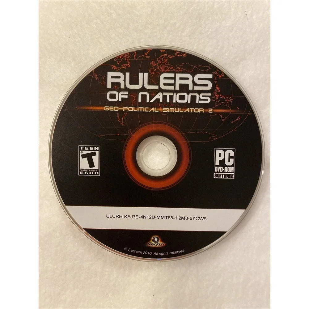 Rulers of Nations: Geo-Political Simulator 2 PC 2010 DVD ROM Software Eversim T